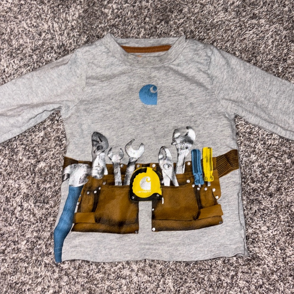 Carhartt Boys Tool Belt Grey Long Sleeve 12 month